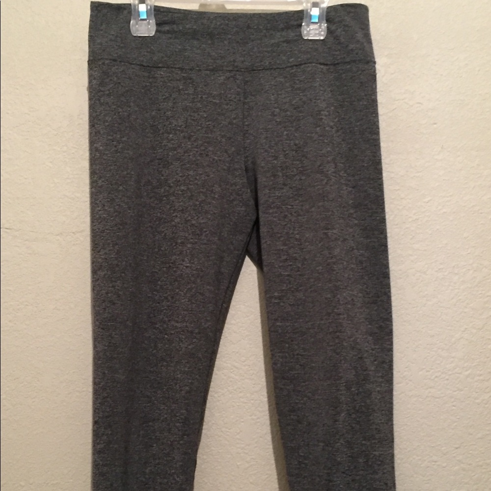 Grey capri workout pants